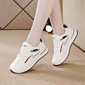 2025 new spring/autumn women's leather casual sneakers - breathable, soft sole, comfortable, non-slip, and wear-resistant