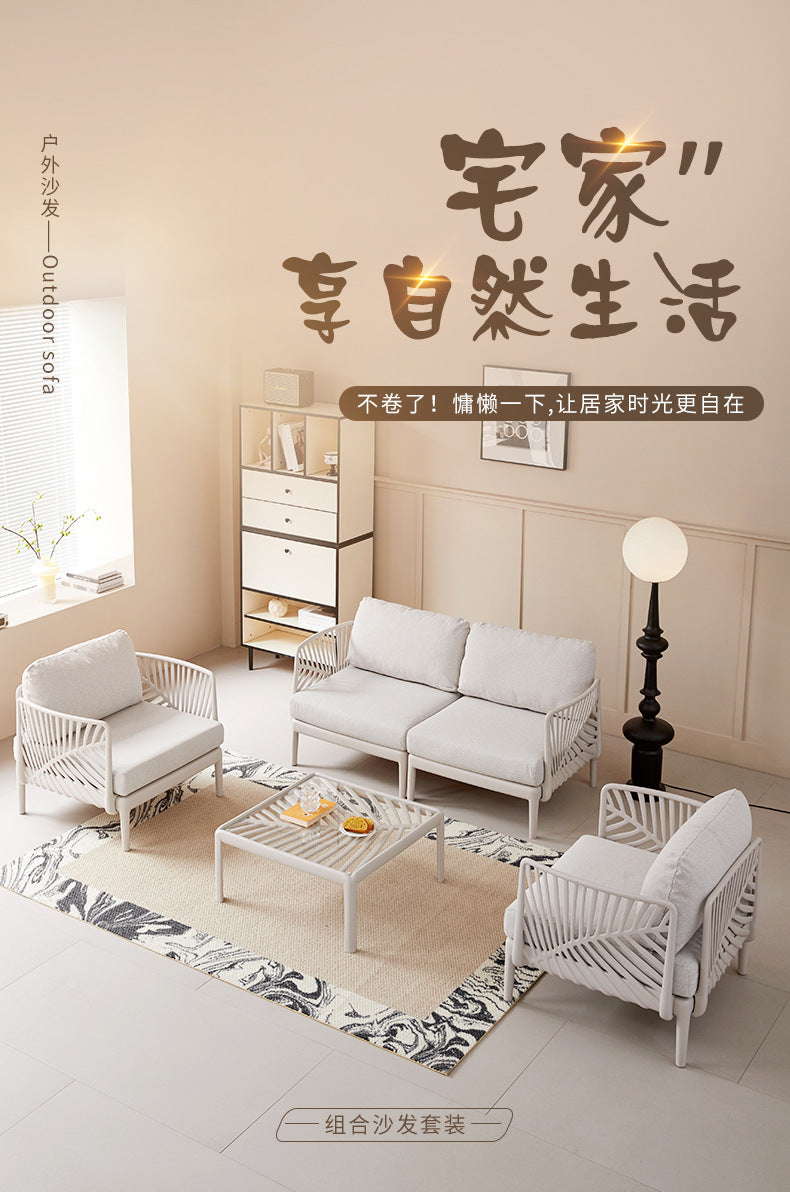 Outdoor villa sofa patio b&b hotel sofa chair club living room single double table and chair combination suitaccessible luxury