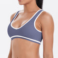 New arrival cross-border double-sided brushed color matching tight breathable beautiful back sports bra running fitness yoga weartops women
