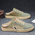 Canvas men's shoes summer trendyeasiest for match slip-on breathable casual cloth shoes men's heelless half drag men's trendy shoes
