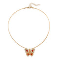 Wholesale alloy butterfly necklace with diamond accents - new european and american cross-border jewelry, statement pendant, minimalist and versatile women's choker