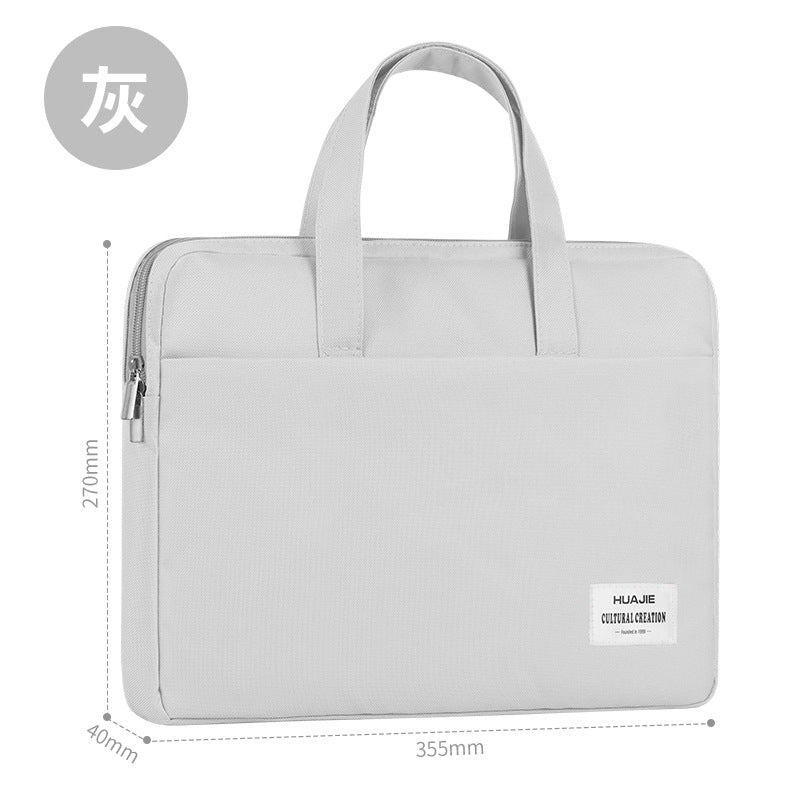Portable file bag Student tutoring bag Carry book bag Multifunctional computer bag File briefcase Office bag Canvas