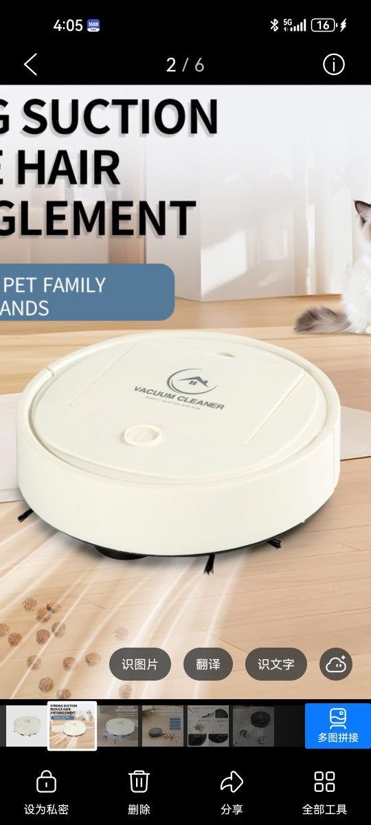 Fully automatic smart robot vacuum cleaner - all-in-one mopping and sweeping system for home floors, tiles, and more - powerful cleaning power