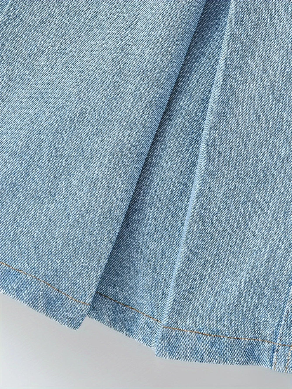 european and american style cross-border girls' denim washed mini skirt - big kids' skirt