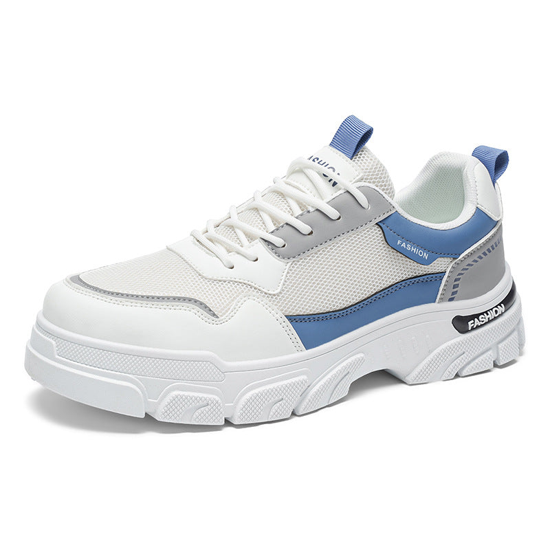 Workwear sneakers men's 2026new arrivalspring mesh breathable mencasual shoes men's thick soleboots men's shoes