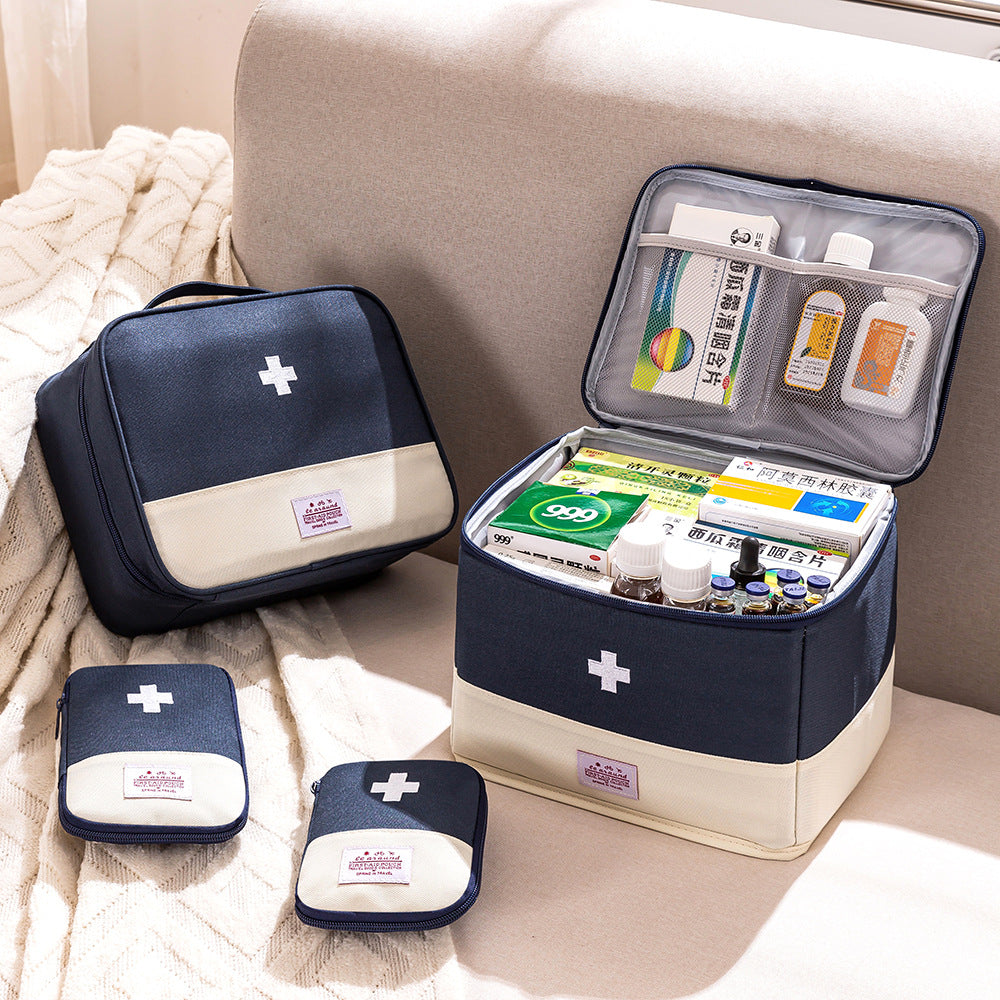 Customized household large-capacity medical box foldable drug storage bag emergency portable medical bag travel first aid bag