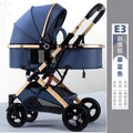 [flagship model] navy blue + carbon steel tube rubber wheel + one-hand folding
