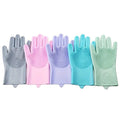 Dishwashing gloves kitchen housework gloves washing silicone cleaning gloves heat insulation abrasion resistant gloves gloves dishwashing female chef