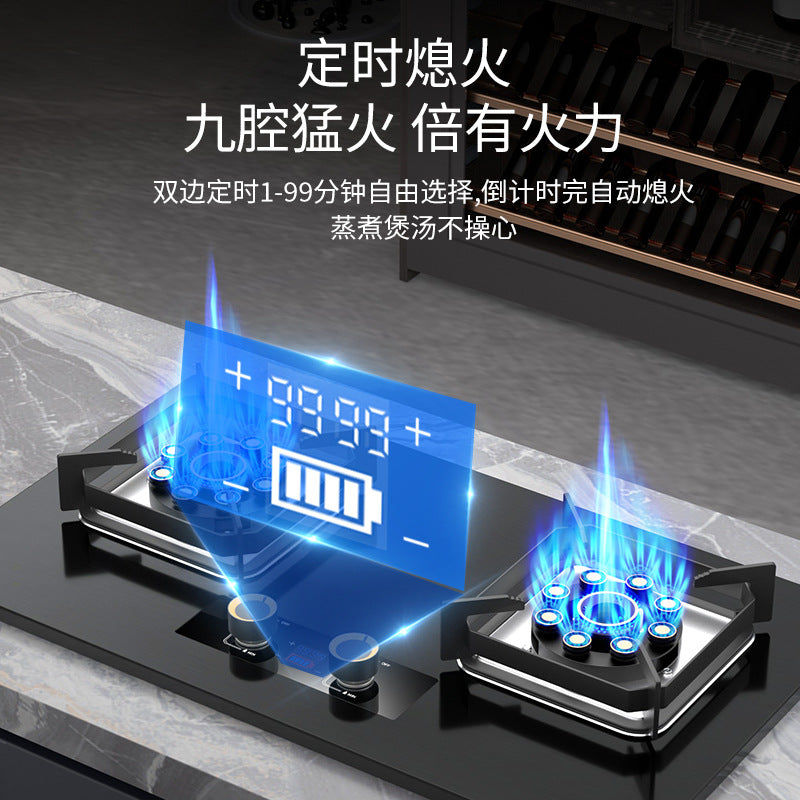 Wholesale high-power gas stove double burner for home natural gas table embedded liquefied petroleum gas stove fierce stove