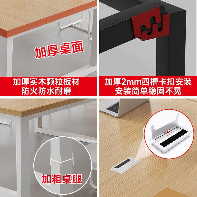 Conference table workstation office negotiation table bench desk office chair combination modern rectangular table business
