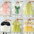 Girls' summer dresses  new style: chic little girl short-sleeve bowknot princess tutu dress