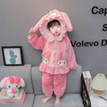 "sweet girl style" girls' pajamas - autumn/winter chic, kids' winter warm casual flannel loungewear