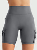 Yeoreo same style nylon brushed sports yoga cycling half length pants flap pocket pants training butt lift brushed yoga shorts