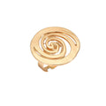 European and american cross-border fashion gold geometric spiral ring for women - luxury, unique, adjustable open ring for index finger