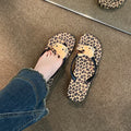 Cartoon new arrivalcute leopard print flip-flops inssummer home foreign trade flat bottom casual beach sandals women