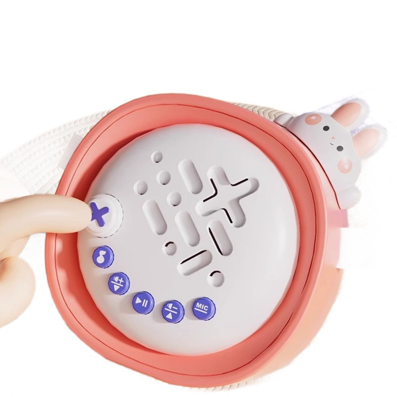Kids' bee speaker - bluetooth connected karaoke headset with voice changer, sound effects, and educational toy features