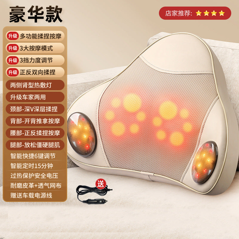 Factory wholesale electric neck, back, shoulder, and full body automatic home multifunctional cushion pillow massager