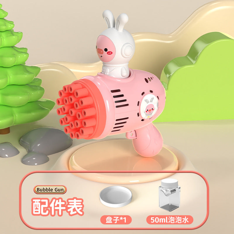 new two-in-one snowflake sunflower kidsren's internet celebrity gatling bubble gun shower bubble machine bubble water