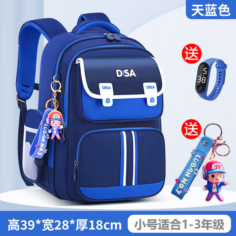 Schoolbag for boys and primary school students 2026 new arrival for grades 1, 2, 3 to 6, boys and girls, lightweight kids spine protection and burden reduction