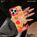 Bread and black cat compatible apple 17 air stand protective case creative toast iphone 16 pro phone case 15