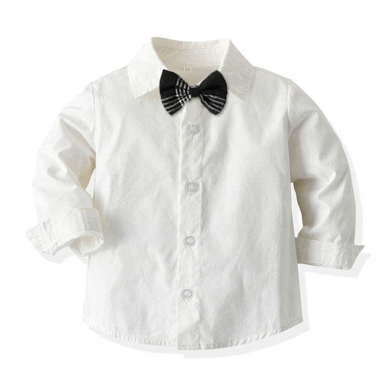 Boys' spring/autumn outfit set: baby boy plaid vest, korean style children's first birthday dress, boys' suit