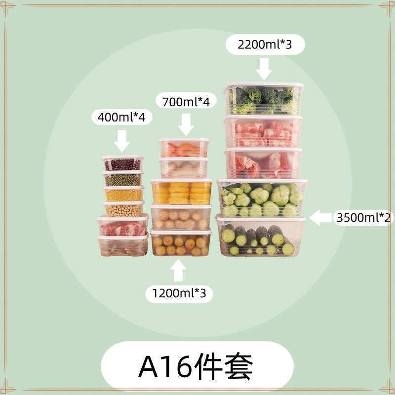 Food grade fresh-keeping box, quick-frozen frozen box, special refrigerator storage box for food frozen meat, sub-packing box, semi-sealed.