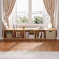 Balcony bay window storage cabinet storage rack cabinet storage cabinet plaid cabinet floor-standing single-layer low cabinet bookshelf for home bookcase