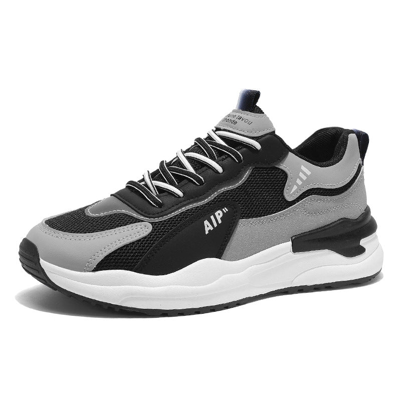 2025 spring new trendy men's shoes breathable sneakers men's casual running shoes dad shoes ins style korean fashion