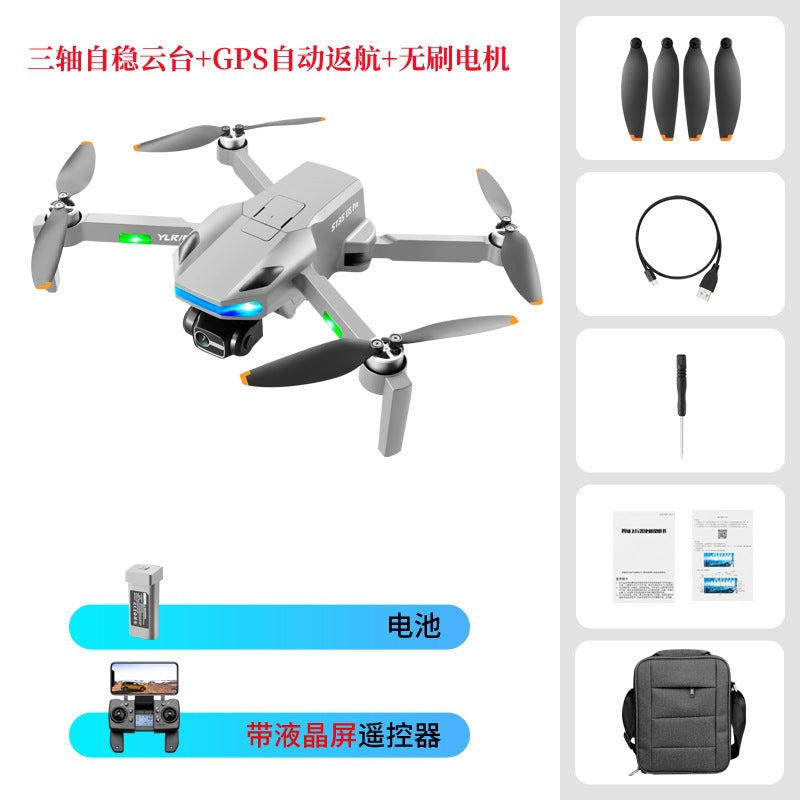 s135 drone with 3-axis gimbal, hd aerial photography, quadcopter, auto-return, and gps remote control
