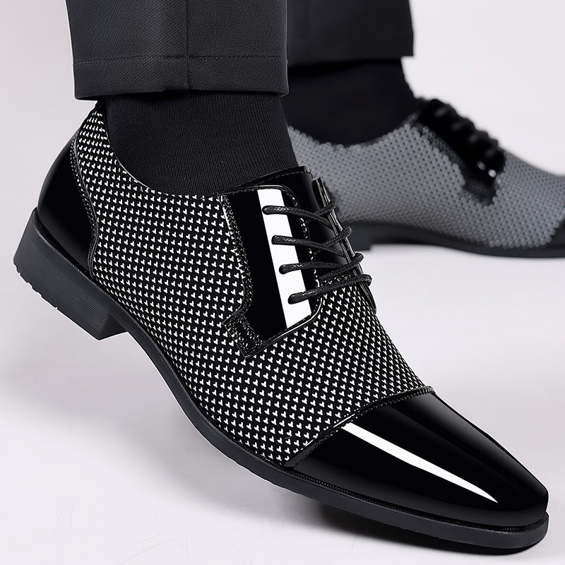 Men's leather dress shoes - new business casual style, breathable, pointed toe, perfect for spring/autumn, british & korean style, groom's wedding shoes
