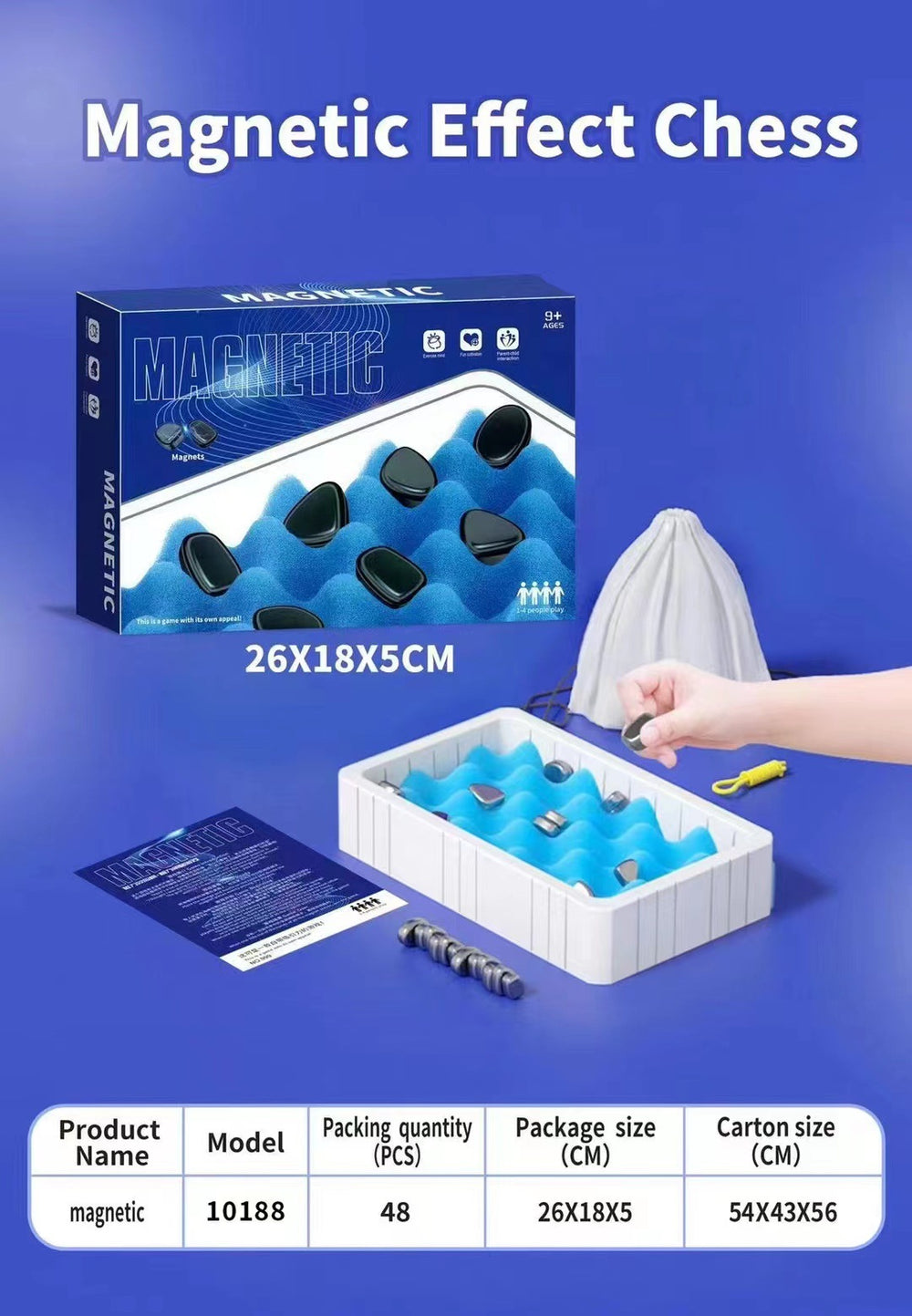 Magnetic battle chess: brain-boosting, parent-child interactive magnetic effect chess - educational tabletop game for kids