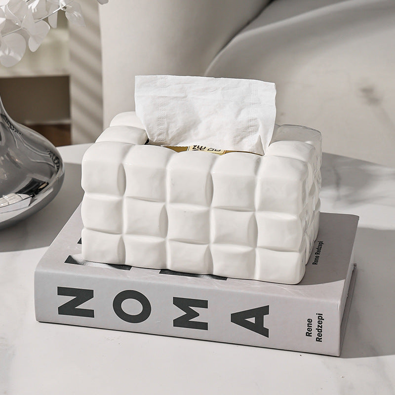 Nordic inspopular same style electroplated silver tissue box living room coffee table high-end tissue box creative desktop ornaments