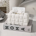 Nordic inspopular same style electroplated silver tissue box living room coffee table high-end tissue box creative desktop ornaments