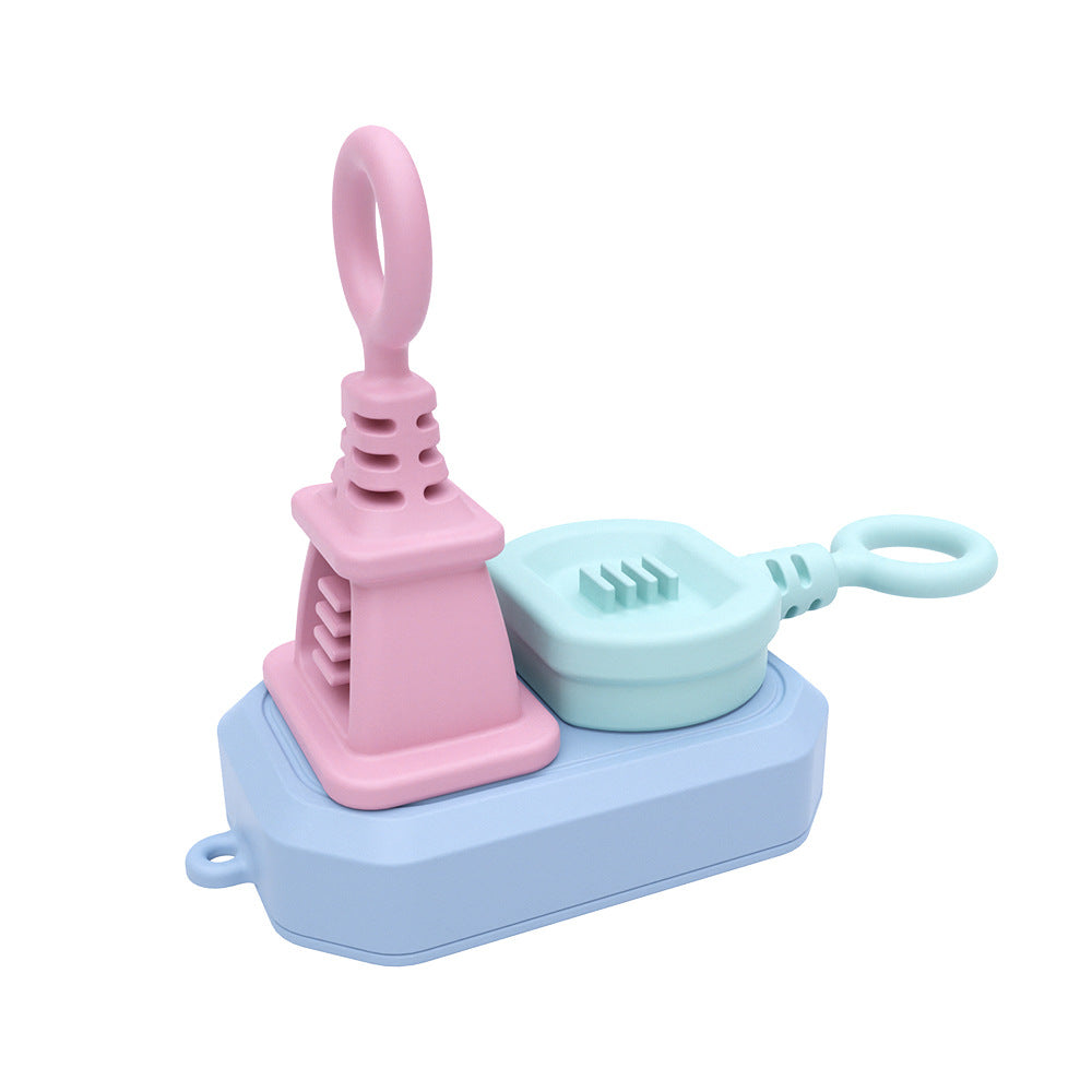 Cross-border 's new baby transportation, tooth grinding sticks, baby soothing toys, food-grade silicone toothpaste
