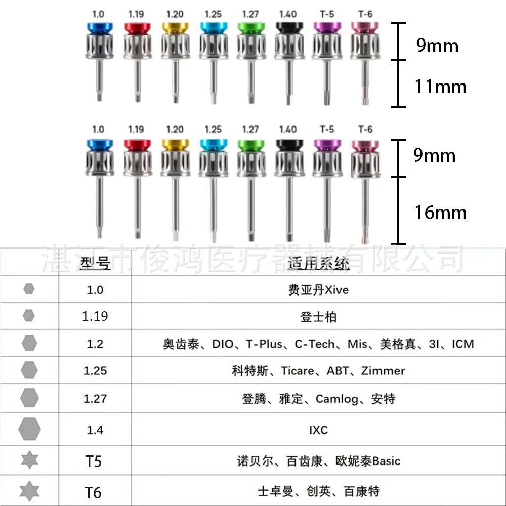 Dental Celebrity Electronic Restoration Tools, Box Orthodontics Troman Implant ITI Screwdriver Cross Border