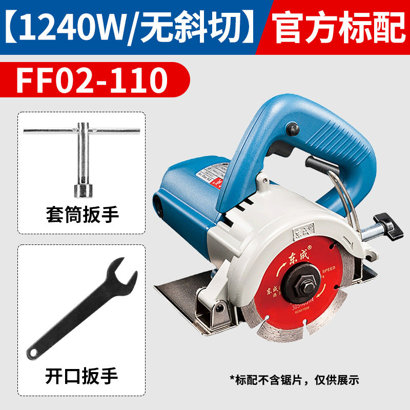Dongcheng marble machine 220v tile small satchel saw stone grooving marble machine pipe cutting wall cutting machine tool