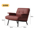 Burgundy - suede leatherette - with armrests