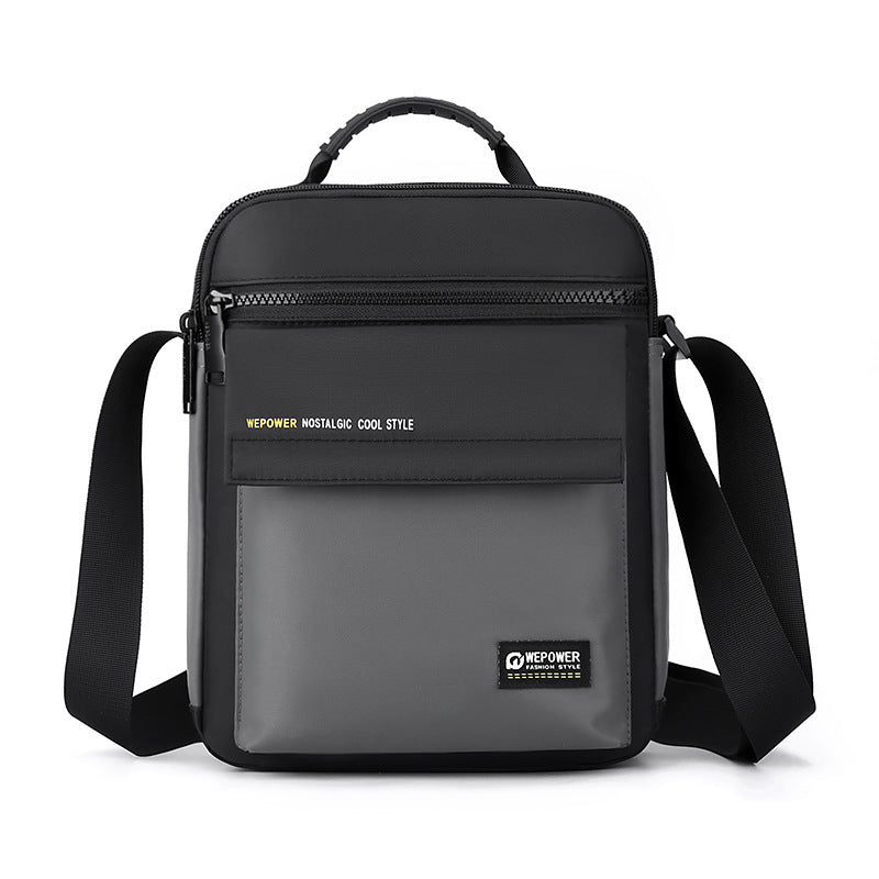 WEPOWER New Men's Casual Simple Shoulder Bag Portable Large Capacity Storage Messenger Bag Business Handbag
