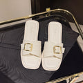 Fashiontrendyeasiest for match one-line flats beach popular slippers home sandals and slippers women's korean style seaside flats shoes