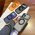 Magnetic rotating stand mobile phone case suitable for iphone17promax apple 16/15/14 anti-fall soft case wholesale