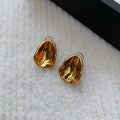 Stylish gold and silver unique exaggerated large metal earrings for women 2026new arrival popular classy sense accessible luxury earrings earrings