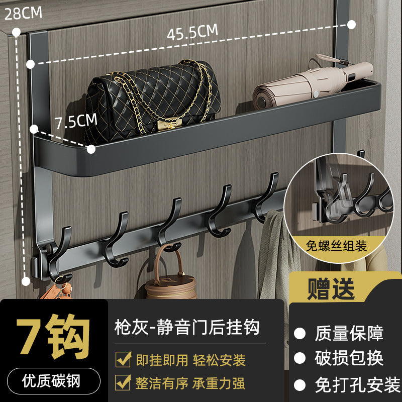 Over-the-door hook, double-layer over-the-door hanger, no-drill bedroom door hook, over-the-door organizer, creative over-the-door hook