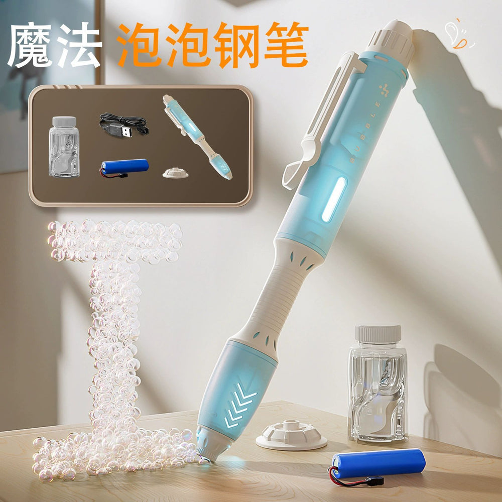 magic electric bubble pen brush pen handheld writing graffiti fully automatic electric bubble machine toy
