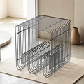 Same-day delivery of wrought iron line small coffee table, creative newspaper and magazine rack, storage bookshelf, bedside table, living room sofa side table