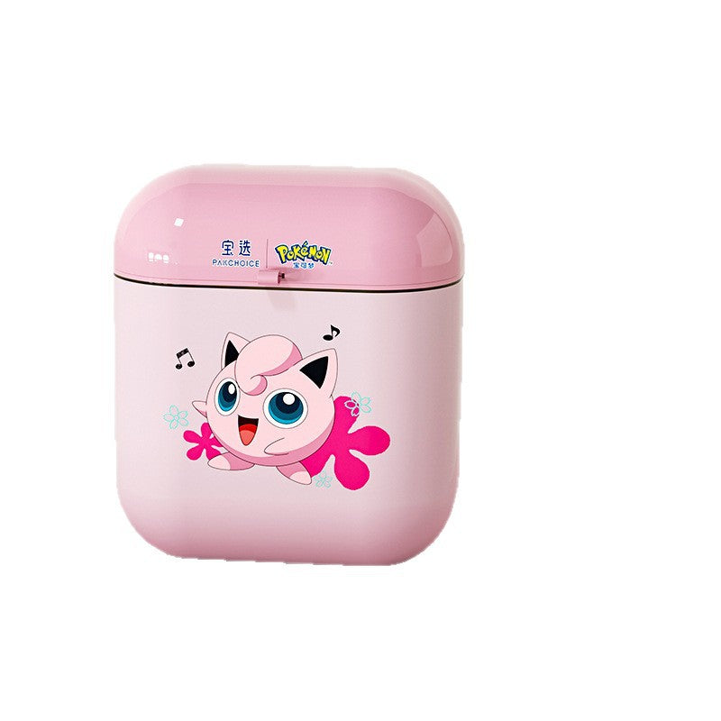 Pokémon kitchen wall-mounted trash can - no drilling required, home bathroom trash can, no-bend office waste basket