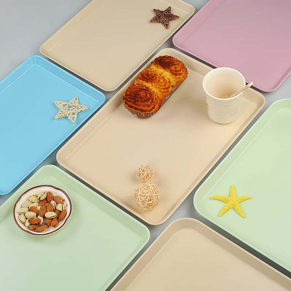 Wuhe European tray, household color tea tray, rectangular melamine tray, cup in the living room, small tray thickened and non-slip