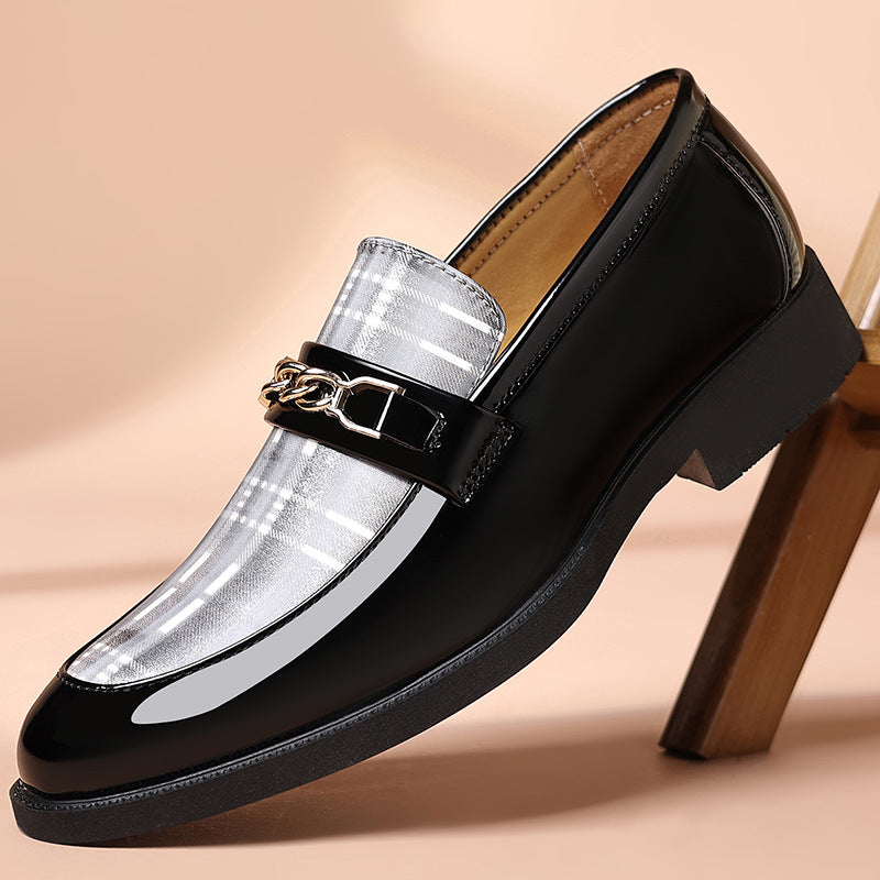 New plus size patent leather casual shoes - european & american style, pointed toe, trendy men's shoes for stylists, business & formal wear