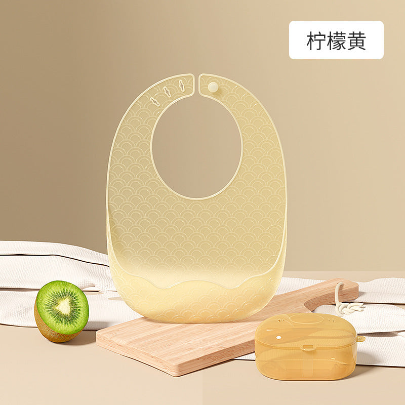 Baby silicone bibs maternal and infant products waterproofkids stereo bibs baby saliva rice pockets anti-dirty no-wash personalized