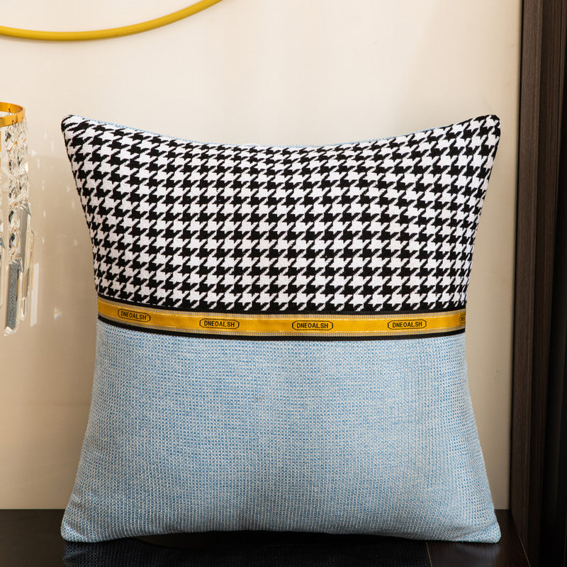 Waffle grids pillow, chidori gridspatchwork pillowcase, modern casual bay window, living room sofa cushion, one piece dropshipping