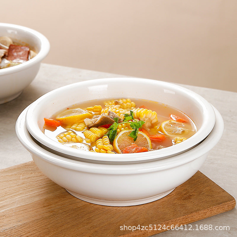 Ceramic large bowl for homepure white large soup bowl hotel supplies pot pickled fish large bowl and basin restaurant tableware